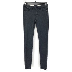 Anthro Pilcro and the Letterpress Serif Jacquard Skinny Jeans Women's Size 25